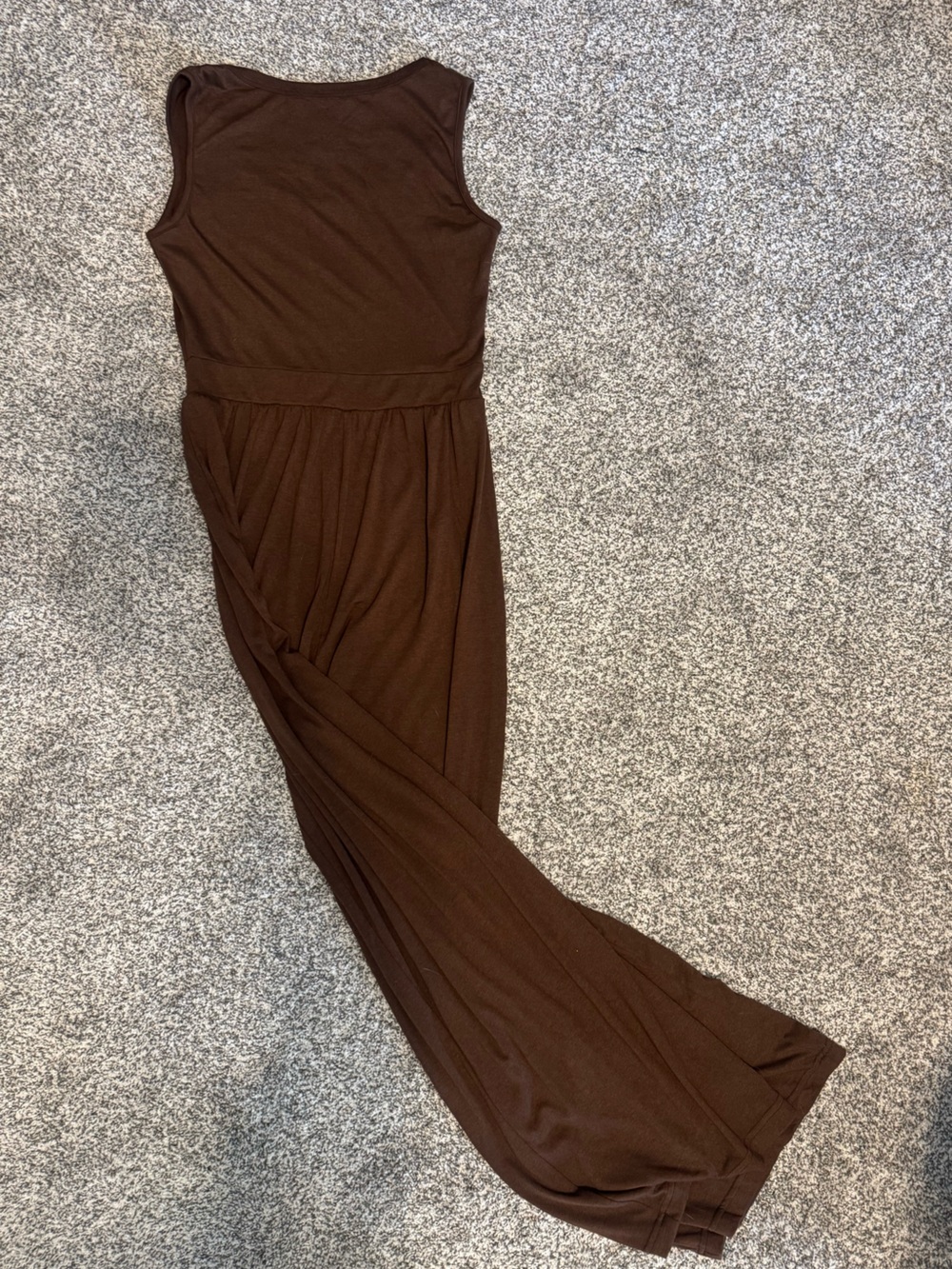 Sleeveless Brown Wide-Leg Jumpsuit with Scoop Neckline, NWOT, small - Picture 5 of 6